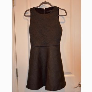 Alice and Olivia Charcoal Gray Fit and Flare Dress